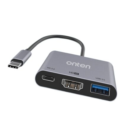 ONTEN USB Type-C to 4K HDMI + USB 3.0 + PD HUB Adapter | OTN-9175D
