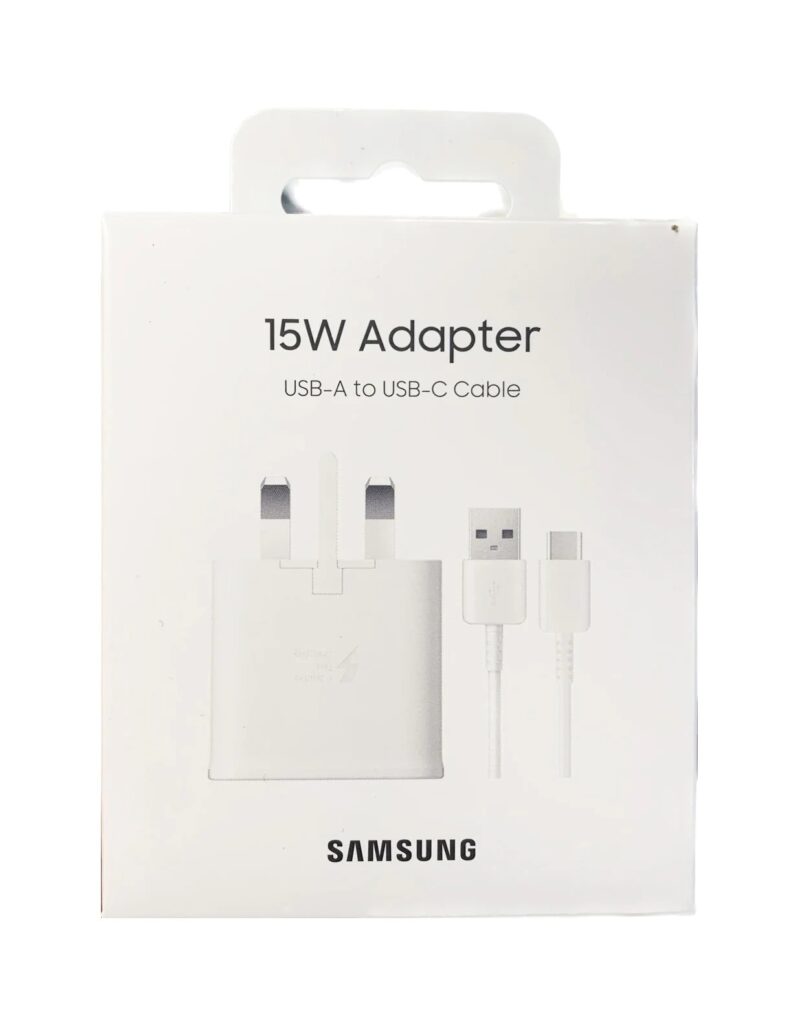 SAMSUNG 15W ADAPTER WITH USB-A TO USB-C WITH CABLE TA200 WHITE - Image 2