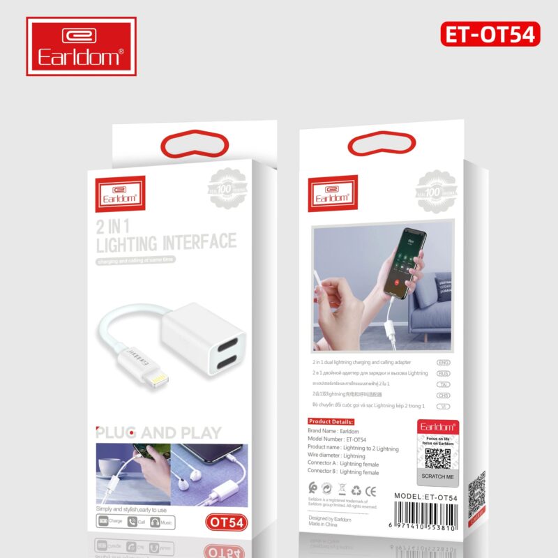 Earldom ET-OT54 2in1 Lightning Interface 2.0A - Image 4