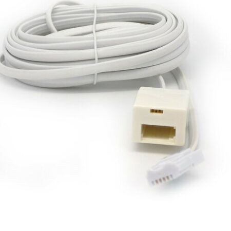 RJ11 Male to Female BT Telephone Extension Cable Lead 2M