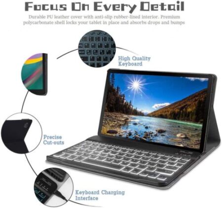 Smart Keyboard Case for Tablet Samsung Galaxy Tab A 2019 10.1 SM T510 / SM T515