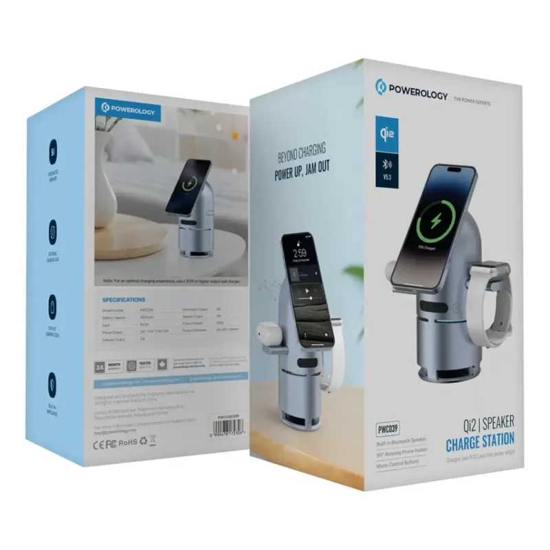 Powerology Qi2 Speaker Charge Station - Image 2