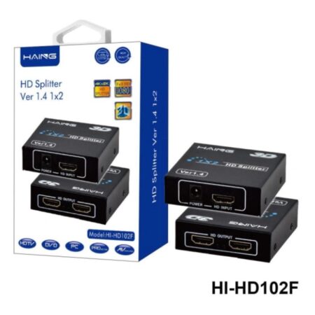 HAING HI-HD102F HD Splitter Ver 1.4 1x2 Full 3D 4Kx2K UK Plug