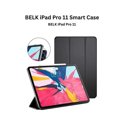 Belk iPad Pro 11 (2020/2018) Smart Case with Built-in Apple Pencil Holder 3D Smart Protection