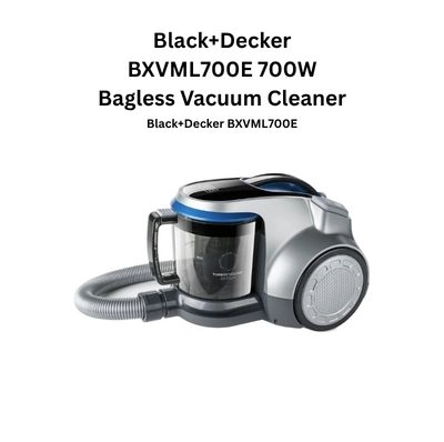 Black+Decker BXVML700E Bagless Vacuum Cleaner 700W Turbocyclone