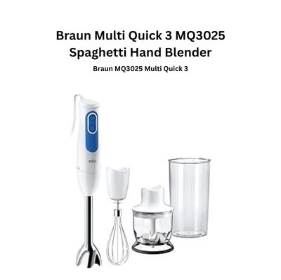 Braun Multi Quick 3 MQ3025 Spaghetti Hand Blender with Whisk & Chopper