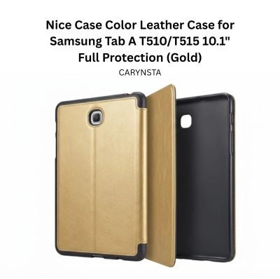 Nice Case Color Leather Case for Samsung Tab A T510/T515 10.1" Full Protection (Gold)