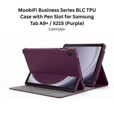 MoobiFi Business Series BLC TPU Case with Pen Slot for Samsung Tab A9+ / X215 (Purple)