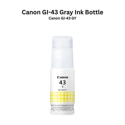 Canon GI-43 GY Gray Ink Bottle for PIXMA MegaTank Printers