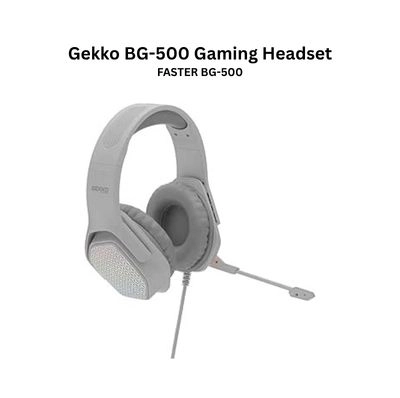 FASTER GEKKO BG-500 Gaming Headphones - Wired RGB PC/Console (White)