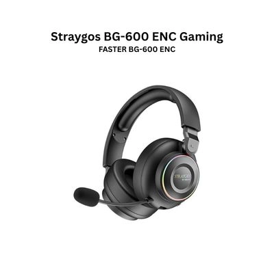 FASTER STRAYGOS BG-600 ENC Premium Gaming Headset - 2.4GHz Wireless RGB (White)