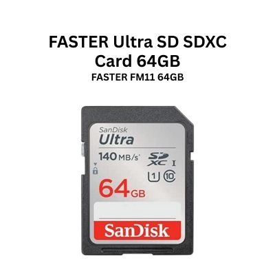 FASTER FM11 Ultra SD SDXC Card 64GB Class 10 (90mbps)