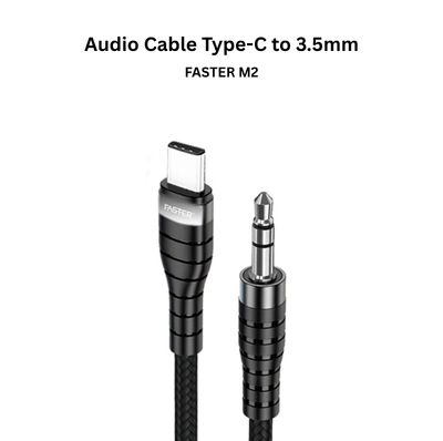 FASTER M2 Audio Cable Type-C to 3.5mm 150cm (Nylon Braided Hi-Fi)
