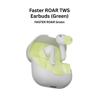 FASTER FBT 410 ROAR TWS Earbuds (Green/Yellow)