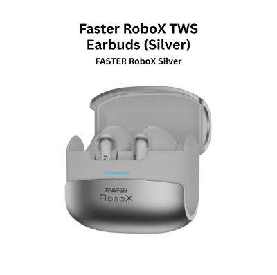FASTER FBT 470 RoboX TWS Earbuds (Silver/White)