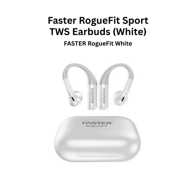 FASTER FBT R19 RogueFit Open-Ear TWS Earbuds (White)