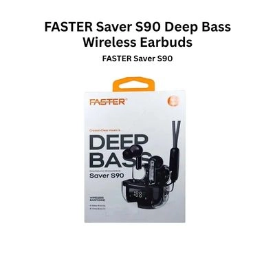 FASTER Saver S90 Deep Bass Noise Reduction Wireless Earbuds (White)