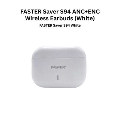 FASTER Saver S94 ANC+ENC Deep Bass Wireless Earbuds BT5.3 (White)