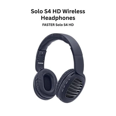 FASTER Solo S4 HD Wireless Stereo Headphones (10H Music Play)