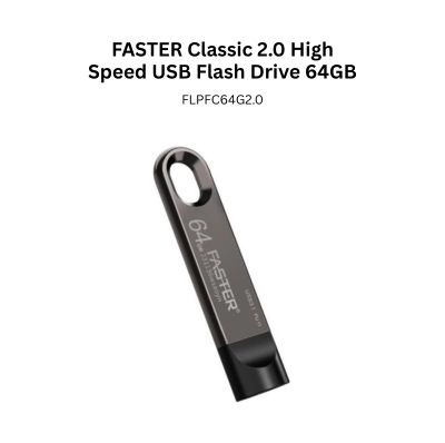 FASTER Classic 2.0 High Speed USB Flash Drive 64GB
