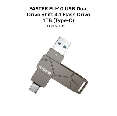 FASTER FU-10 USB Dual Drive Shift 3.1 Flash Drive 1TB (Type-C)