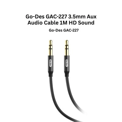 Go-Des GAC-227 3.5mm Aux Audio Cable 1M HD Sound Quality Fully Compatible