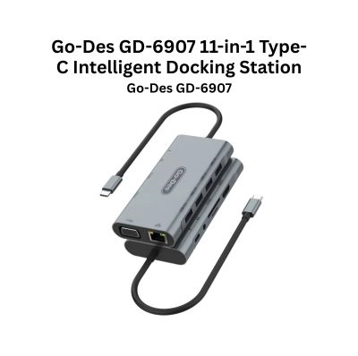 Go-Des GD-6907 11-in-1 Type-C Intelligent Docking Station (4K HDTV, VGA, RJ45, USB Hub)