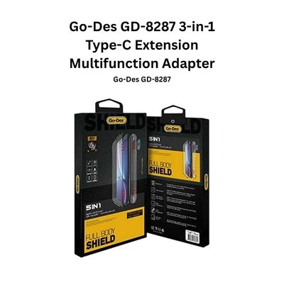 Go-Des GD-8287 3-in-1 Type-C Extension Multifunction Adapter (HDTV, PD Charging, USB 3.0)