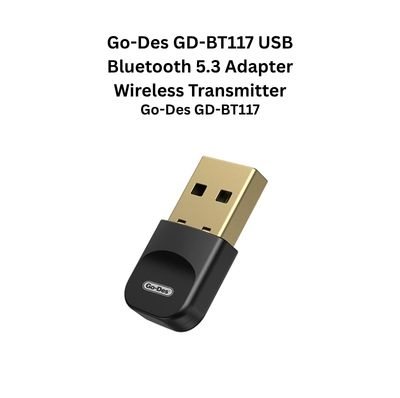 Go-Des GD-BT117 USB Bluetooth 5.3 Adapter Wireless Transmitter Plug and Play