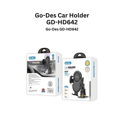 Go-Des GD-HD642 Car Holder 360° Strong Compatibility with Charging Port (Black)