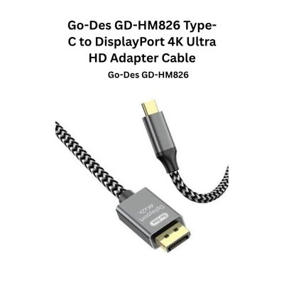 Go-Des GD-HM826 Type-C to DisplayPort Ultra HD Adapter Cable 4K 1.8M