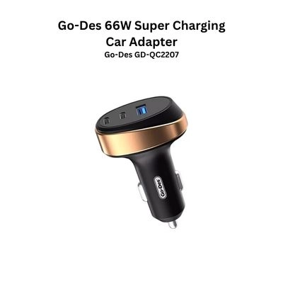 Go-Des GD-QC2207 66W Super Charging 3-Port Car Adapter
