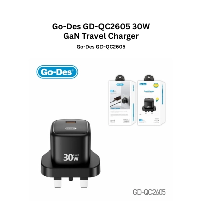 Go-Des GD-QC2605 30W GaN Travel Charger PD Quick Charger USB-C