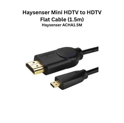 Haysenser Mini HDTV to HDTV Flat Audio/Video Cable 1.5m