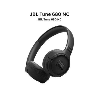 JBL Tune 680NC Wireless Headphones - Pure Bass Noise Cancelling (White/Beige)