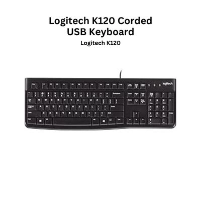 Logitech K120 Wired USB Keyboard Plug and Play Spill Resistant