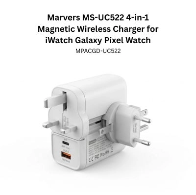 Marvers MS-UC522 4-in-1 Magnetic Wireless Charger for iWatch Galaxy Pixel Watch