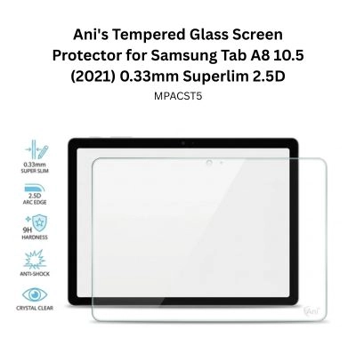 Ani's Tempered Glass Screen Protector for Samsung Tab A8 10.5 (2021) 0.33mm Superlim 2.5D