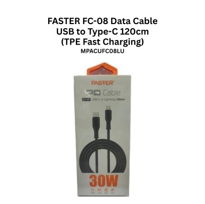 FASTER FC-08 Data Cable USB to Lightning 120cm (TPE Fast Charging)