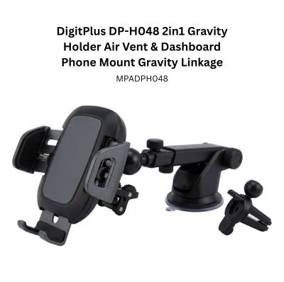 DigitPlus DP-H048 2in1 Gravity Holder Air Vent & Dashboard Phone Mount Gravity Linkage