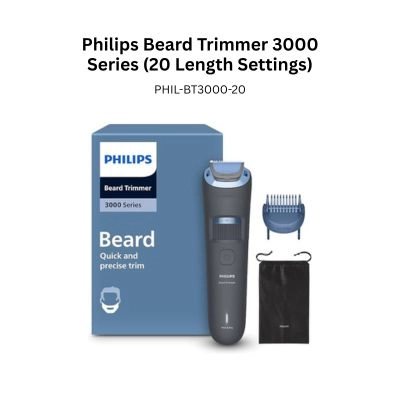 Philips Beard Trimmer 3000 Series (20 Length Settings)