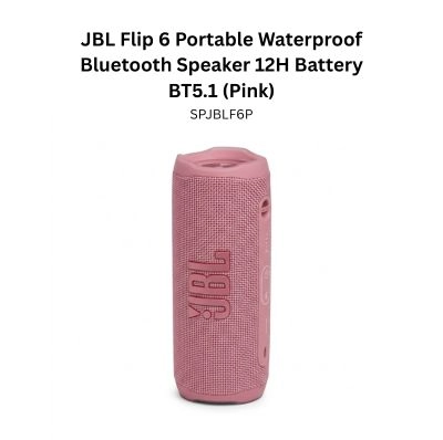JBL Flip 6 Portable Waterproof Bluetooth Speaker 12H Battery BT5.1 (Pink)