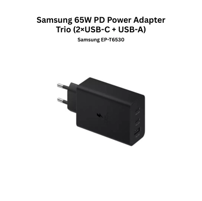 Samsung 65W PD Power Adapter Trio (2x USB-C + USB-A)