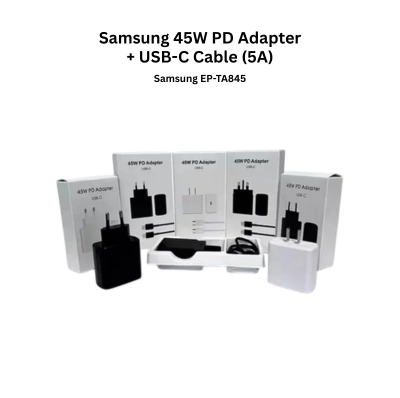 Samsung 45W PD Adapter with USB-C to USB-C Cable (5A)
