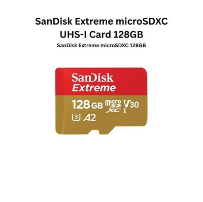 SanDisk Extreme microSDXC UHS-I Card 128GB (190MB/s Read 90MB/s Write)