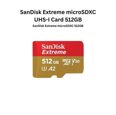 SanDisk Extreme microSDXC UHS-I Card 512GB (190MB/s Read 130MB/s Write)