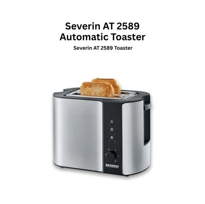 Severin AT 2589 Automatic Toaster Stainless Steel with Bun Warmer & Defrost
