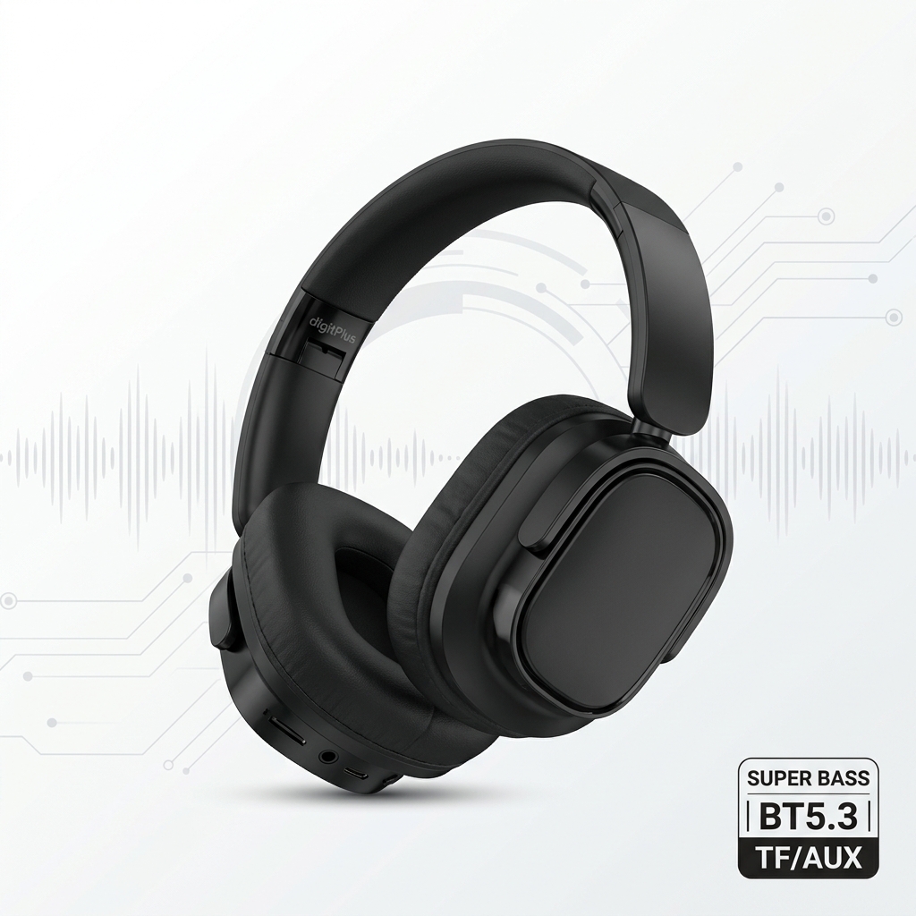 DigitPlus-DP-17-Super-Bass-Music-Stereo-Wireless-Headset-BT5.3-TFAUX-Black