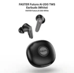 FASTER Futura Ai-200 ANC+ENC Wireless Earbuds (White) - Image 2
