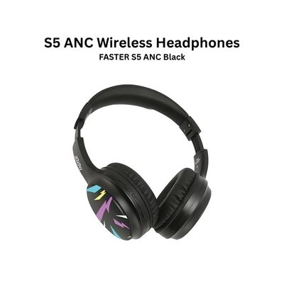 FASTER-S5-ANC-Black.webp FASTER S5ANC ANC Wireless Headphones - Active Noise Cancelling () - Image 1
